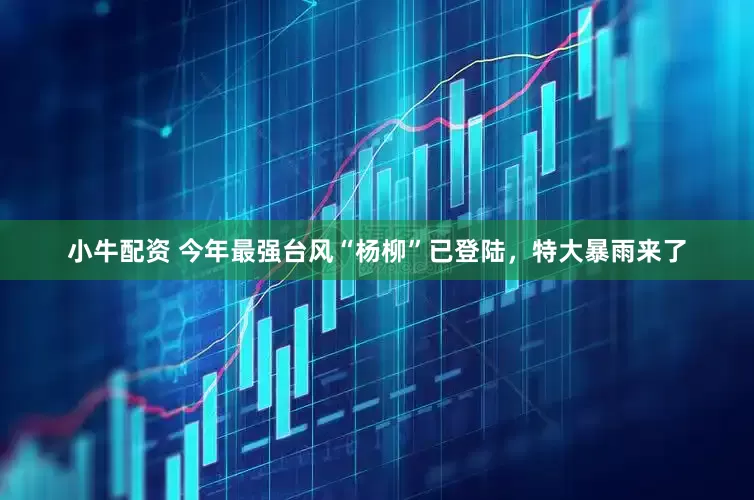 小牛配资 今年最强台风“杨柳”已登陆，特大暴雨来了